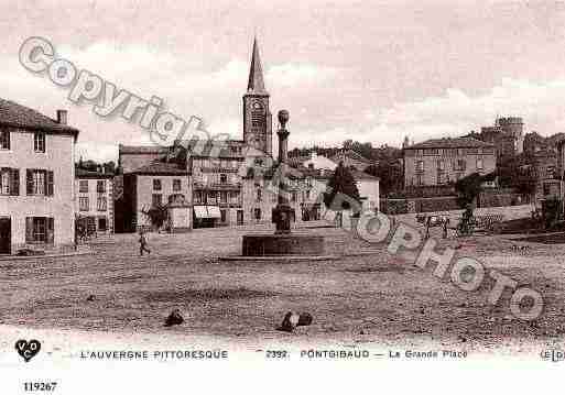 Ville de PONTGIBAUD, carte postale ancienne