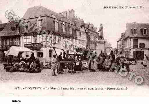 Ville de PONTIVY, carte postale ancienne