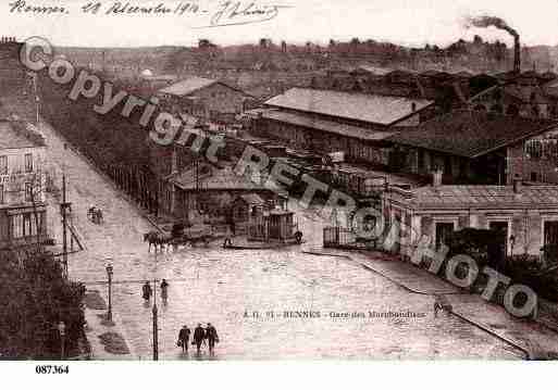 Ville de RENNES, carte postale ancienne