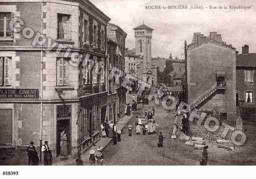 Ville de ROCHELAMOLIERE, carte postale ancienne