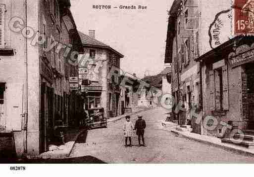 Ville de ROYBON, carte postale ancienne