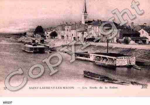 Ville de SAINTLAURENTSURSAONE, carte postale ancienne