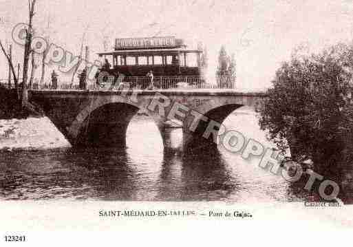 Ville de SAINTMEDARDENJALLES, carte postale ancienne