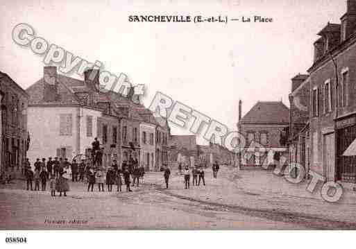 Ville de SANCHEVILLE, carte postale ancienne