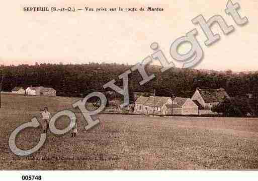 Ville de SEPTEUIL, carte postale ancienne