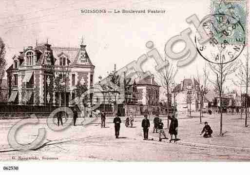 Ville de SOISSONS, carte postale ancienne