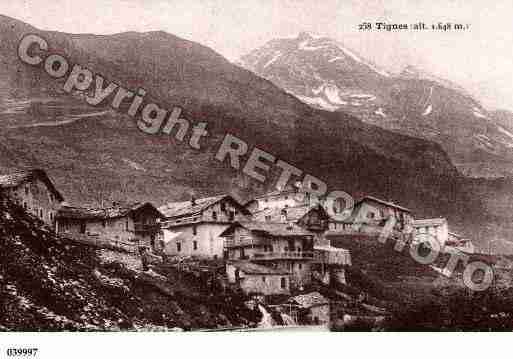 Ville de TIGNES, carte postale ancienne