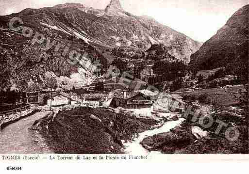 Ville de TIGNES, carte postale ancienne