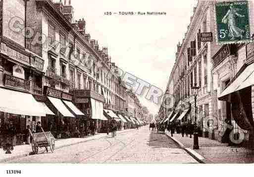 Ville de TOURS, carte postale ancienne