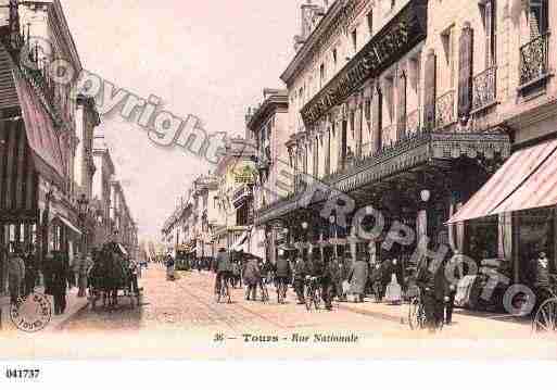 Ville de TOURS, carte postale ancienne