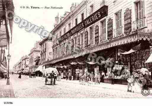 Ville de TOURS, carte postale ancienne