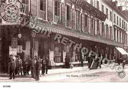 Ville de TOURS, carte postale ancienne