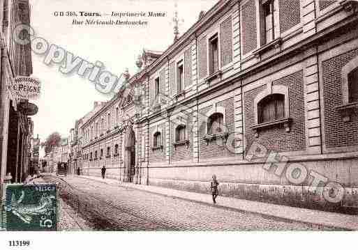 Ville de TOURS, carte postale ancienne