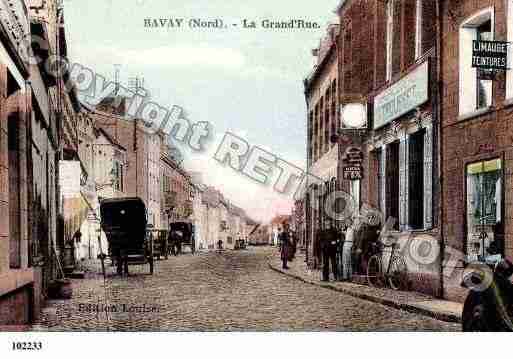 Ville de BAVAY, carte postale ancienne