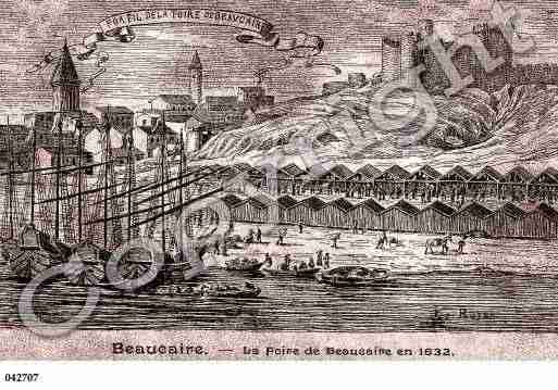 Ville de BEAUCAIRE, carte postale ancienne