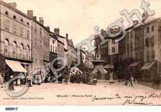 Ville de BELLACCHATEAUDEBAGNAC, carte postale ancienne