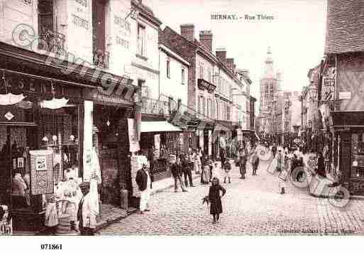 Ville de BERNAY, carte postale ancienne