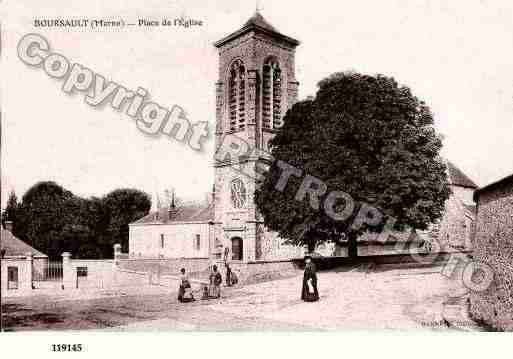 Ville de BOURSAULT, carte postale ancienne