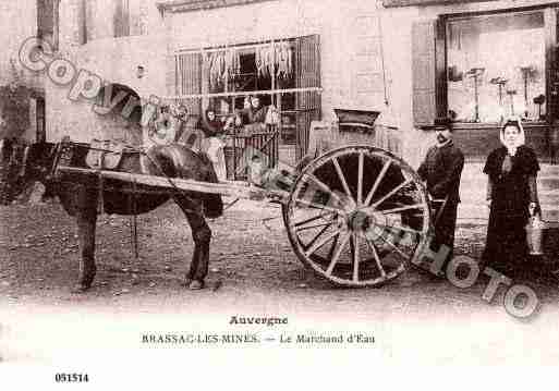 Ville de BRASSACLESMINES, carte postale ancienne