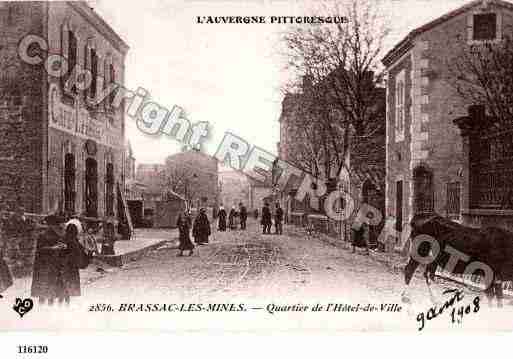 Ville de BRASSACLESMINES, carte postale ancienne