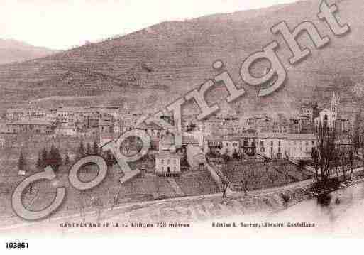 Ville de CASTELLANE, carte postale ancienne