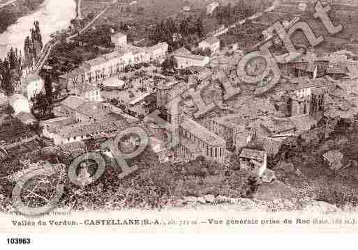 Ville de CASTELLANE, carte postale ancienne