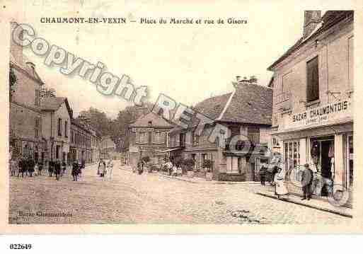 Ville de CHAUMONTENVEXIN, carte postale ancienne