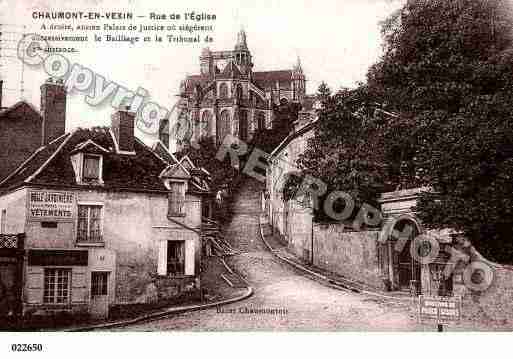 Ville de CHAUMONTENVEXIN, carte postale ancienne