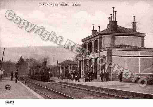 Ville de CHAUMONTENVEXIN, carte postale ancienne