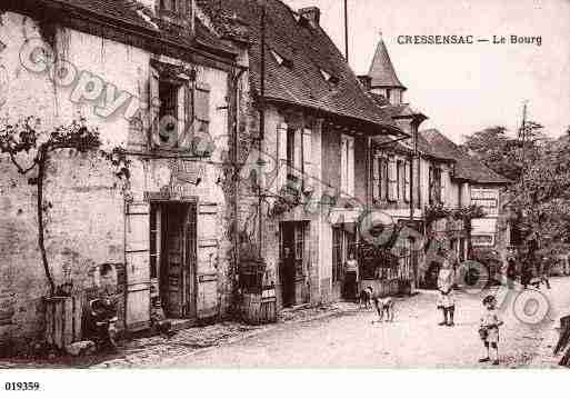 Ville de CRESSENSAC, carte postale ancienne