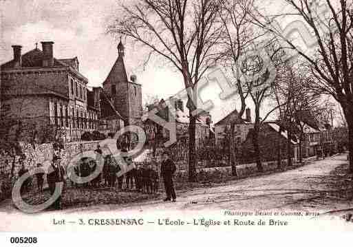 Ville de CRESSENSAC, carte postale ancienne