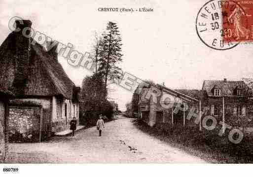 Ville de CRESTOT, carte postale ancienne