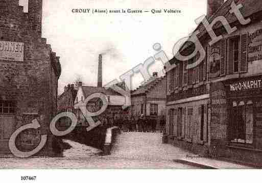 Ville de CROUY, carte postale ancienne