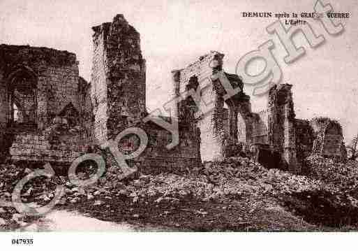 Ville de DEMUIN, carte postale ancienne