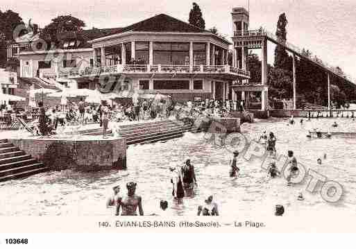 Ville de EVIANLESBAINS, carte postale ancienne