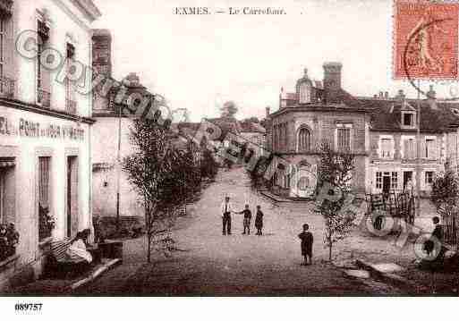 Ville de EXMES, carte postale ancienne