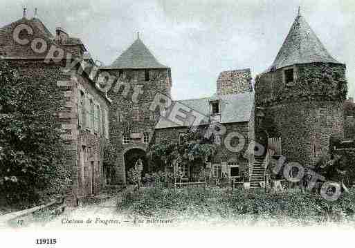 Ville de FOUGERES, carte postale ancienne