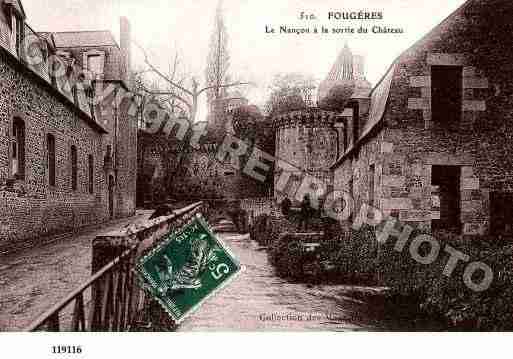 Ville de FOUGERES, carte postale ancienne