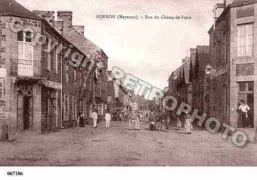 Ville de GORRON, carte postale ancienne