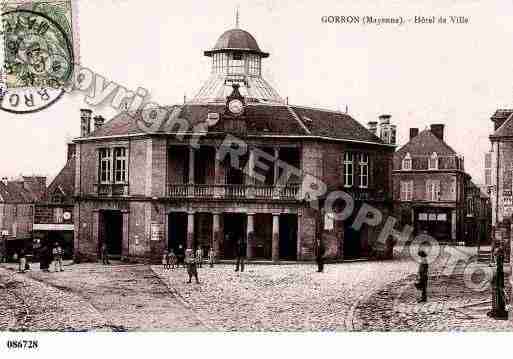 Ville de GORRON, carte postale ancienne