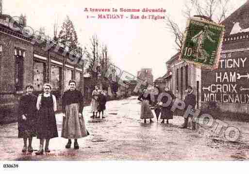 Ville de MATIGNY, carte postale ancienne