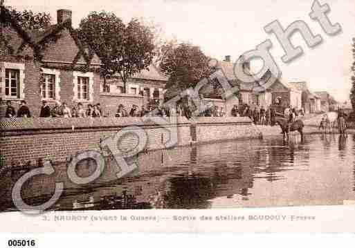 Ville de NAUROY, carte postale ancienne