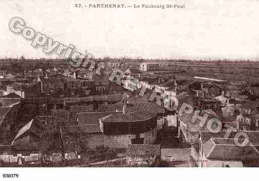 Ville de PARTHENAY, carte postale ancienne