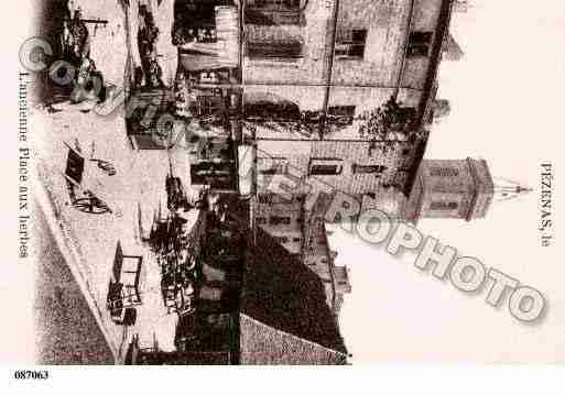 Ville de PEZENAS, carte postale ancienne