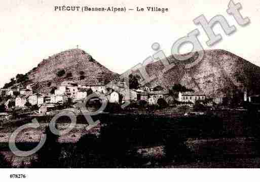 Ville de PIEGUT, carte postale ancienne