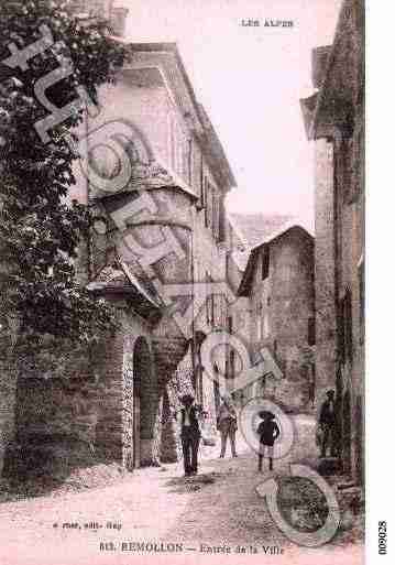 Ville de REMOLLON, carte postale ancienne