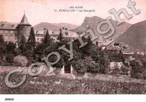 Ville de REMOLLON, carte postale ancienne