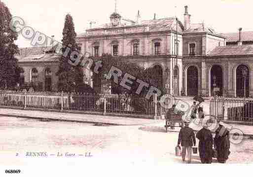 Ville de RENNES, carte postale ancienne