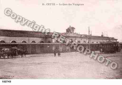 Ville de SETE, carte postale ancienne