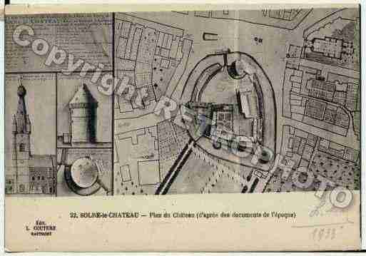 Ville de SOLRELECHATEAU, carte postale ancienne Ville de SOLRELECHATEAU, carte postale ancienne